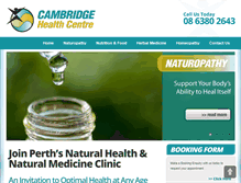 Tablet Screenshot of cambridgehealth.com.au